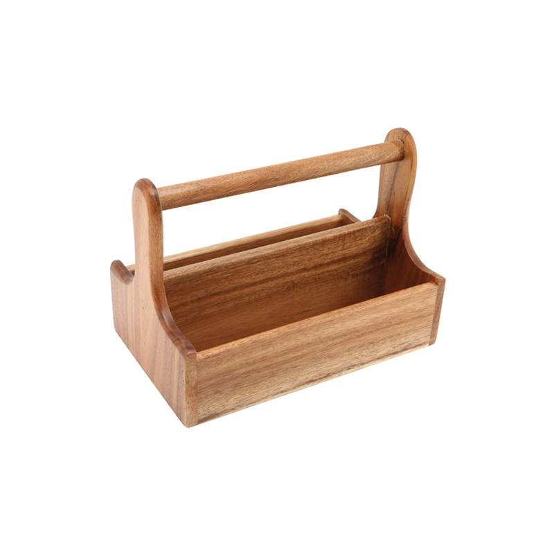 Genware Dark Wood Table Caddy - Case Qty 1