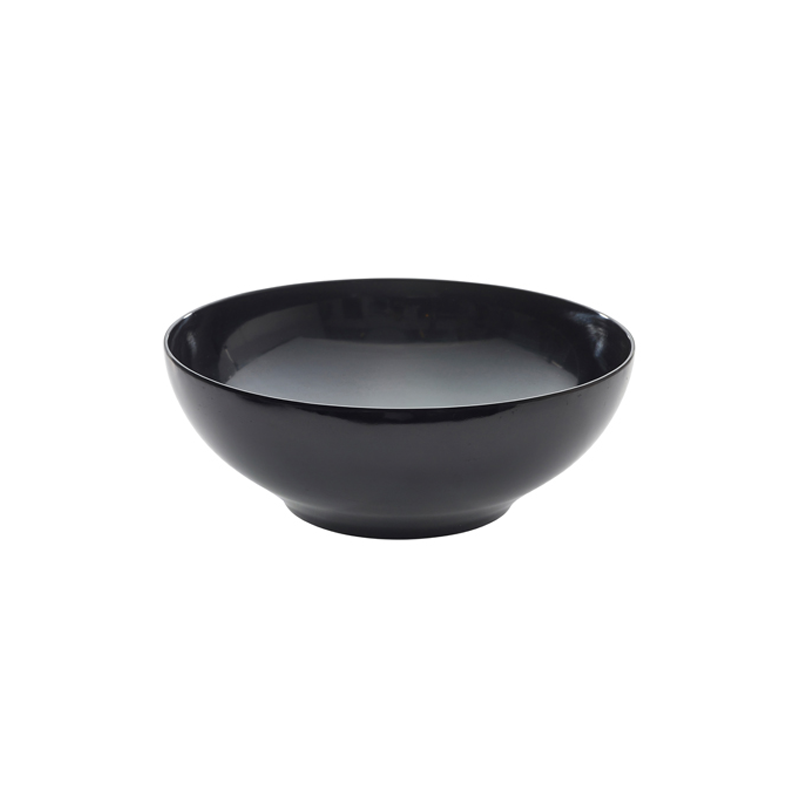 Black Melamine Round Buffet Bowl 35.5 x 12.5cm - Case Qty 1