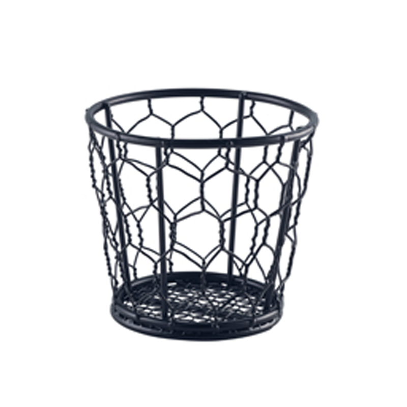 Black Wire Basket 10cm (d) - Case Qty 1