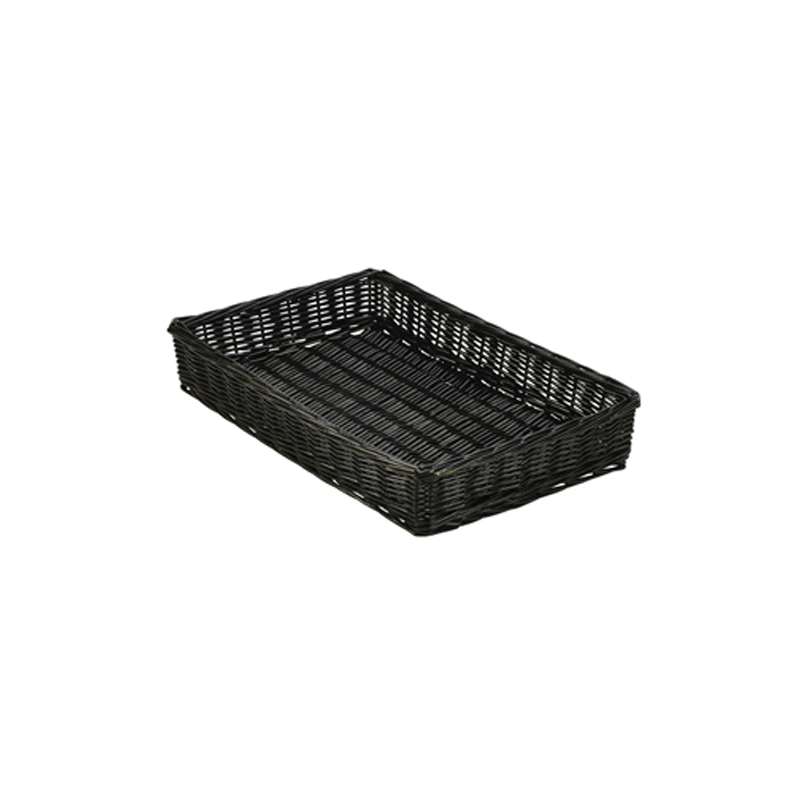 Wicker Display Basket Black 46 x 30 x 8cm - Case Qty 1