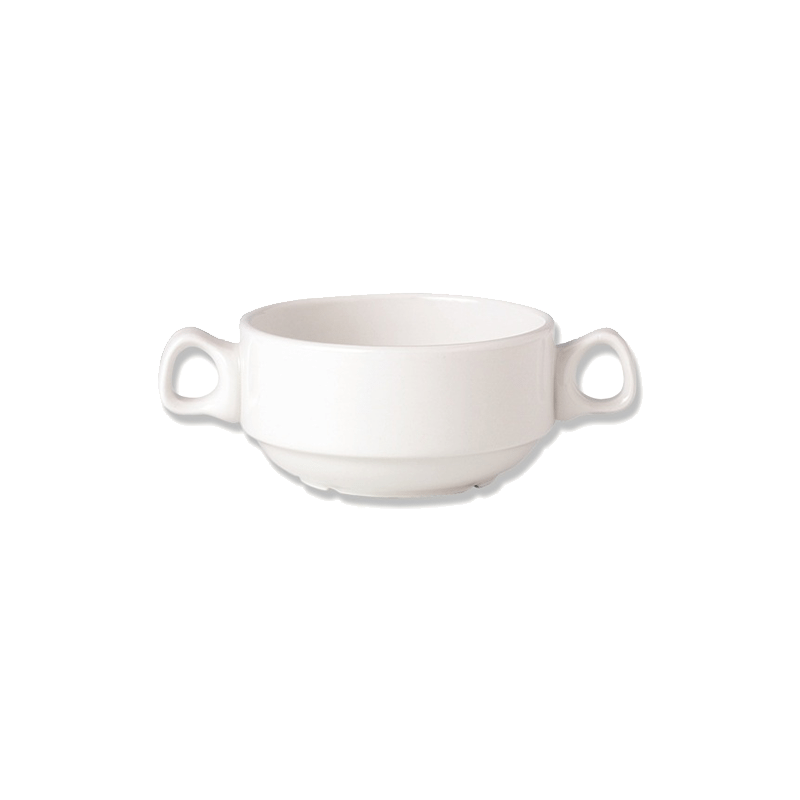 Simplicity White Soup Cup Stacking Handle 28.5cl 10oz - CASE QTY - 36