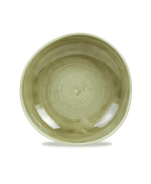 Churchill Stonecast Patina Burnished Green Round Organic Bowl - 25.3cm 9⅞" - Case Qty 12