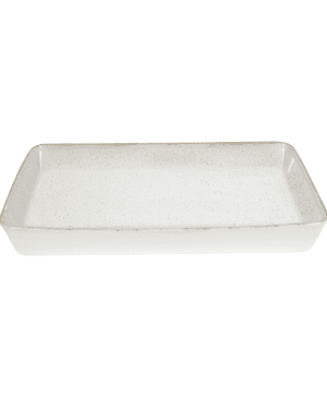 Churchill Stonecast Barley White Rectangular Baking Dish - 53 x 32.5 x 6.2cm - Case Qty 2