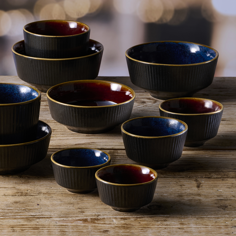 Churchill China Nourish Tokyo Blue Kochi Soup Bowls 400ml 14oz - Case Qty  12 - Bentons
