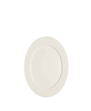 Bauscher Purity White Rimmed Oval   181 x 132mm 7 x 5⅕"   - Case Qty - 12