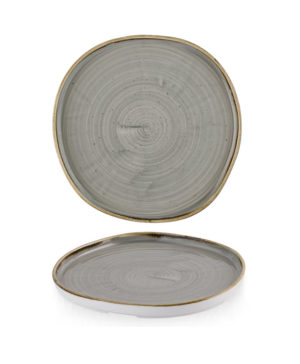 Churchill China Stonecast Peppercorn Grey Organic Walled   255mm 10"   - Case Qty - 6