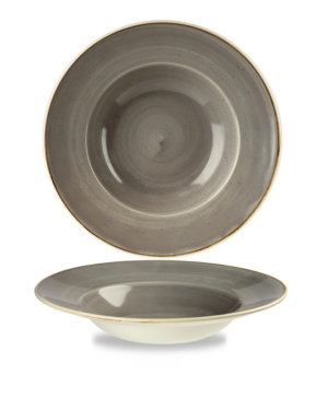 Churchill China Stonecast Peppercorn Grey Wide Rimmed   280mm 11"   - Case Qty - 12