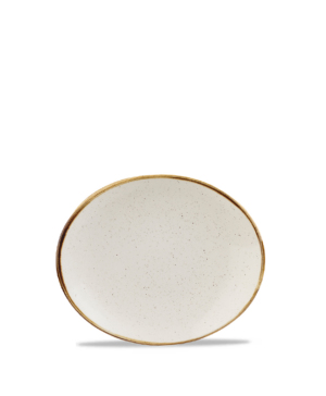 Churchill China Stonecast Barley White Oval Coupe   192 x 160mm 7¾ x 6¼"   - Case Qty - 12