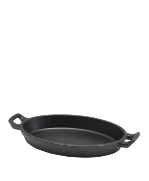 Genware Cast Iron Oval Eared   240 x 173 x 34mm    - Case Qty - 6