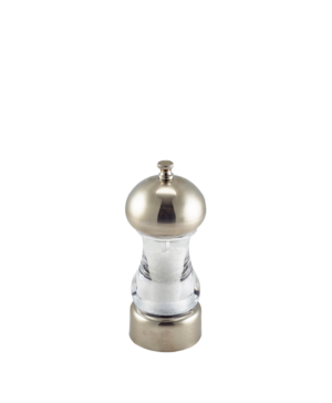 Genware Salt & Pepper Acrylic & Chrome Metal  Salt or Pepper Grinders   140mm 5½"   - Case Qty - 6