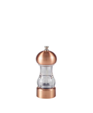 Genware Salt & Pepper Acrylic & Copper Metal  Salt or Pepper Grinders   140mm 5½"   - Case Qty - 6